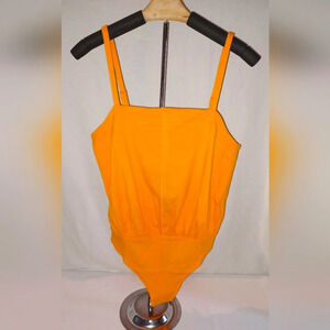A NWT - Free People Marissa Tangerine Yellow Bodysuit Tank Top